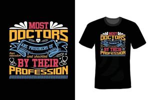 doktor t-shirt design, vintage, typografi vektor