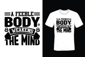 gym t-shirt design, vintage, typografi vektor