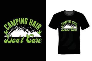 camping t-shirt design, vintage, typografi vektor