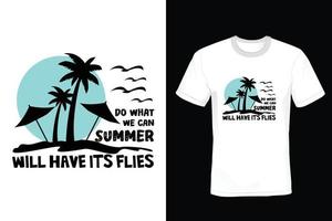 sommar t-shirt design, vintage, typografi vektor