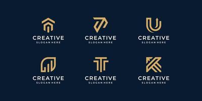 abstraktes Logo-Design-Paket vektor