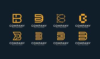 modern inspiration bokstav b logotyp design samling vektor