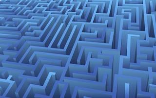 blaue Labyrinth-Illustration. abstraktes labyrinth 3d-rendering. blaues Labyrinth, abstrakte Vektorillustration vektor