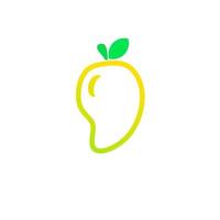 Vorlage Logo Symbol flaches Design Mango vektor