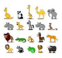 Super-Set mit 20 niedlichen Cartoon-Tieren
