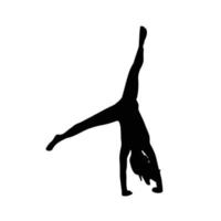 weibliche Gymnastik-Silhouette vektor