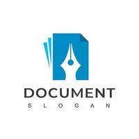 Dokument-Logo-Design-Vektor vektor