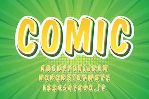 dekorative Comic-Schrift und Alphabet-Vektor vektor