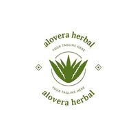 natur kräuterpflanze aloevera einfaches logo symbol symbol vektor