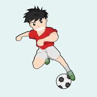 Vektor und Illustration des Sportsymbols auf isoliertem hellblauem Hintergrund. sportliches Ereignis des Fußballs.