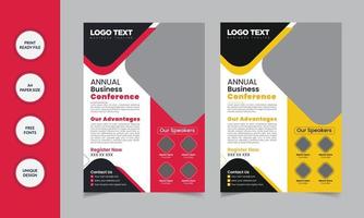 Flyer-Design für Geschäftskonferenzen vektor