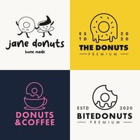 Sammlung von Donut-Logo-Vorlagen vektor