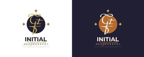 initial g och t logotypdesign i elegant och minimalistisk handstil. gt signaturlogotyp eller symbol för bröllop, mode, smycken, boutique och affärsidentitet vektor