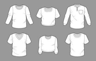 T-Shirt-Attrappe mit alternativen Kragen vektor