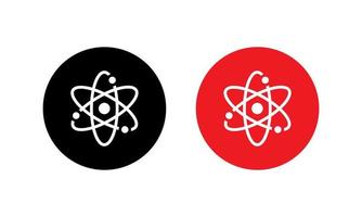 atom, science lab symbol ikon vektor i cirkelform