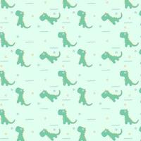 söt baby dinosaurie mönster vektor