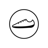 Schuh-Sport-Icon-Vektor-Logo-Stil vektor