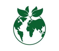 Globus-Ökologie-Symbol-Vektor-Logo-Vorlage vektor