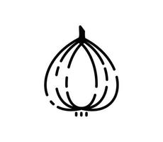 Knoblauch-Symbol Vektor-Logo-Design-Vorlage vektor