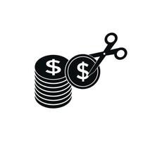 Geld-Symbol-Vektor-Logo-Design-Vorlage reduzieren vektor