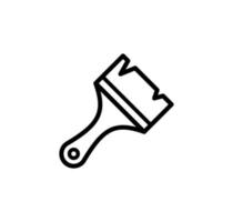 målarpensel ikon vektor logotyp formgivningsmall