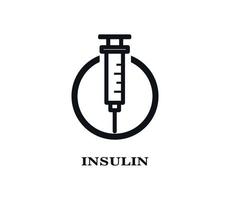 Insulin-Symbol Vektor-Logo-Design-Vorlage vektor