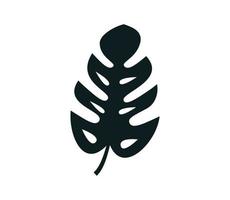 Monstera Blatt Symbol Vektor flachen Stil