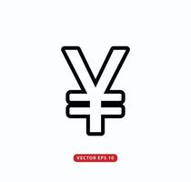 Yen-Symbol-Vektor-Geld-Logo-Design-Vorlage vektor