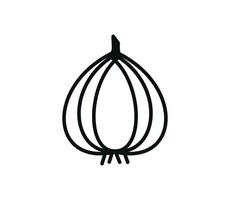 Knoblauch-Symbol Vektor-Logo-Design-Vorlage vektor