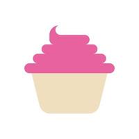 cupcake vektor ikon isolerad på vit bakgrund