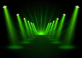 leuchtend grüne scheinwerfer vektor
