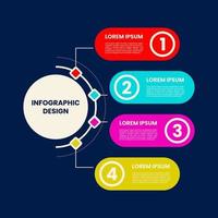 lineares flaches Infografik-Diagramm vektor