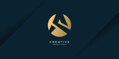 bokstav en logotypmall med kreativa gyllene koncept premium vektor del 3