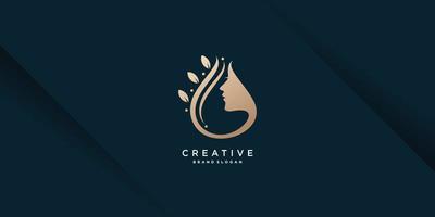 kvinnas logotyp med kreativt unikt koncept för företag, företag, skönhet, spa premium vektor del 2