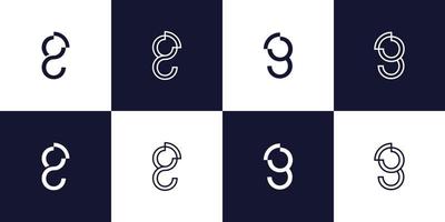 monogrammbuchstabe g logo vorlage premium vektor