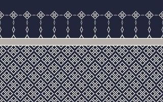 ikat geometrischer traditioneller blaugrauer farbnahtloser musterhintergrund. verwendung für stoff, textilien, dekorationselemente, verpackung. vektor
