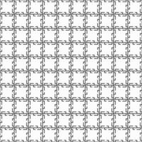 Schwarz-Weiß-Monochrom-Farbgeometrisches Liniengitter-Puzzle-Mesh-nahtloser Musterhintergrund. verwendung für stoff, textil, bezug, dekorationselemente, verpackung. vektor