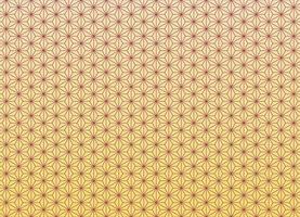 asanoha japanisches traditionelles nahtloses muster mit rot- und gelbgoldenem farbverlaufshintergrund. verwendung für stoff, textil, abdeckung, verpackung, dekorationselemente.
