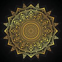 islamisches Mandala-Hintergrunddesign mit luxuriöser goldener Farbe vektor