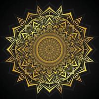islamisk mandala bakgrundsdesign med lyxig gyllene färg vektor