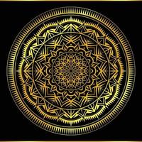 islamisches Mandala-Hintergrunddesign mit luxuriöser goldener Farbe vektor