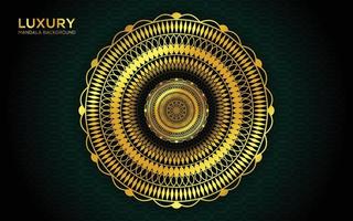 islamisches Mandala-Hintergrunddesign mit luxuriöser goldener Farbe vektor