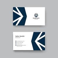 minimale Visitenkarten-Designvorlage in blauer Farbe für Unternehmen vektor