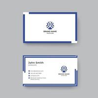 minimale Visitenkarten-Designvorlage in blauer Farbe für Unternehmen vektor