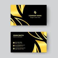 minimal och enkel guld visitkort designmall premium vektor