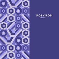 polygon lila farbmuster mit textdesign darauf und abstrakter minimaler musterhintergrund und buntes wiederholbares geometrisches formenmusterdesign verwendet, tapete, texturvorlagen vektor
