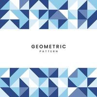 minimales geometrisches Mosaik-Texturdesign auf blauem Gewirr formt Hintergrund mit Text und abstrakten Elementen Vektor, geometrisches Musterdesign verwendet im Hintergrund, Pakete, Tapeten, Textliles vektor