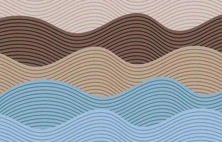 abstrakt färgglada flytande våg bakgrund med randiga linjer vektor