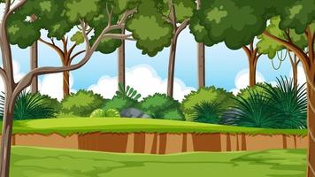 Dschungelumgebung Hintergrund im Cartoon-Stil vektor
