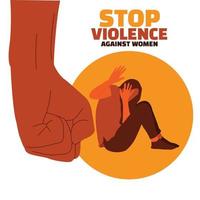 Illustration des Tages, um Gewalt gegen Frauen zu stoppen vektor